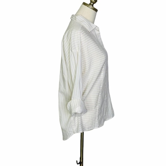 Elizabeth & James Striped Button Down Shirt SMALL 2503 - Picture 4 of 8